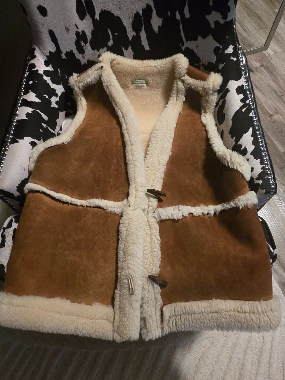 Suede horse riding vest
